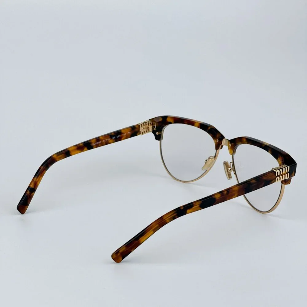 Miu Miu MU09ZS 19P08N BRAND NEW Eyeglasses Cork Trotoise Clear Blue Light Filter